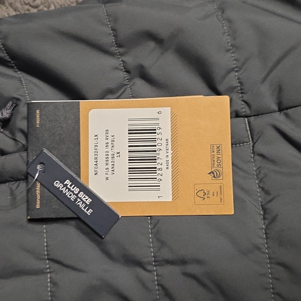 The North Face Charcoal Quilted Reverible Jacket - Picture 2 of 5